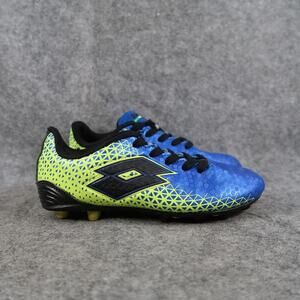 Lotto Shoes Kids 12 Soccer Cleats Forza Elite Jr Blue Green Lace Up Sport Youth